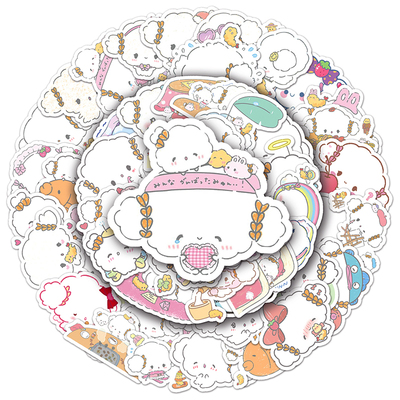 51张三丽鸥小麦粉精灵贴纸cogimyun周边图案装饰手机壳后背贴纸