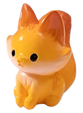 微景观可爱黑白小猫狐狸小动物