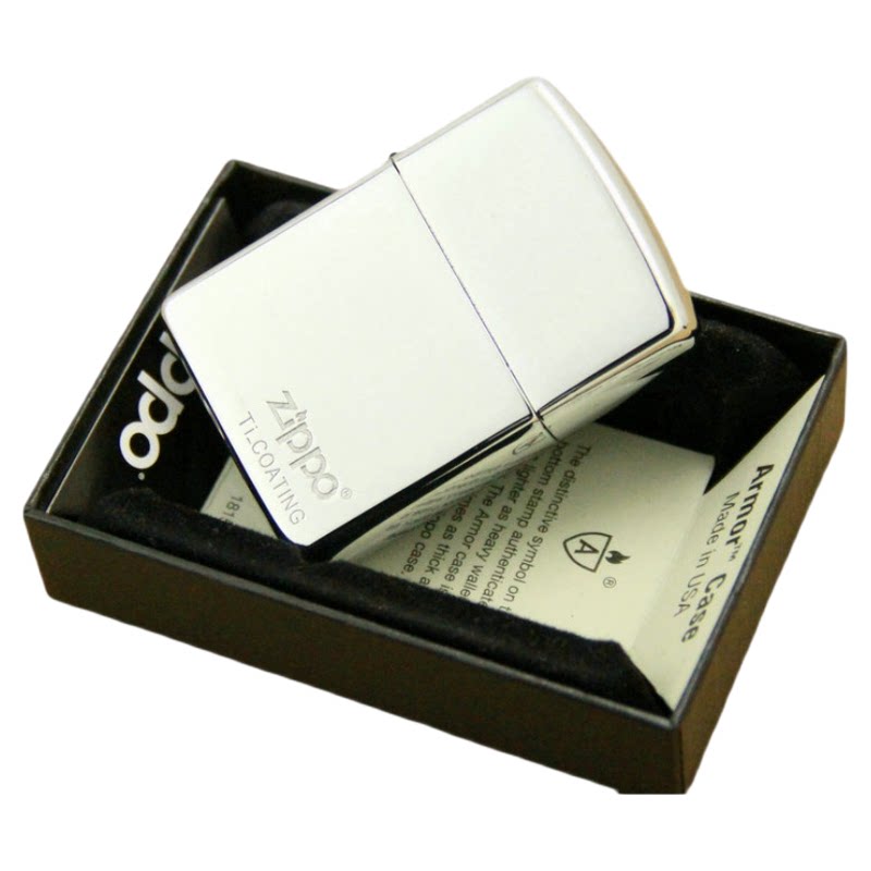 Zippo/之宝刻字盔甲镀钛打火机