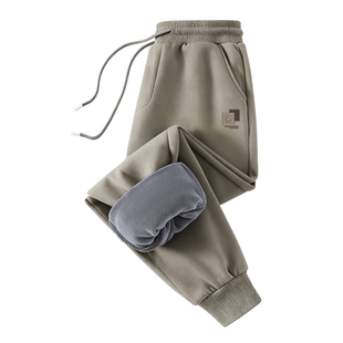 班尼路S&K系列加绒男款裤子秋冬季宽松加厚卫裤男生宽松休闲裤男A