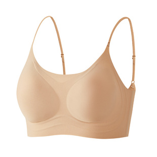 隐形粉底液细肩带内衣女小胸聚拢美背可外露透明无痕肤色夏天薄款