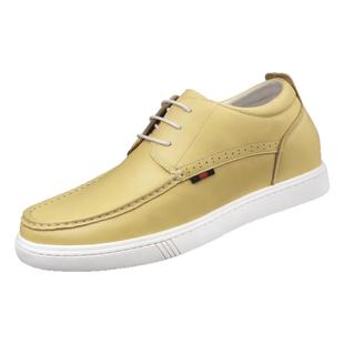 高哥男士内增高鞋冬季新款真皮软面软底舒适休闲板鞋隐形增高鞋男