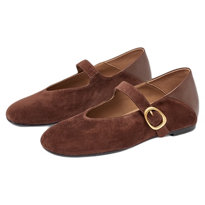 蹀愫2025年秋冬新款增高3.5玛丽珍法式复古平底单鞋TA65312-54