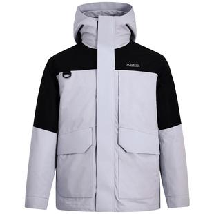 雪中飞冲锋衣女防水三合一鹅绒内胆拼色工装羽绒服冬季新款外套男