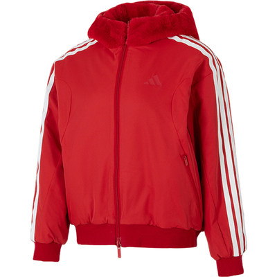 Adidas/阿迪达斯正品冬季女士连帽时尚休闲保暖双面穿外套JM8833