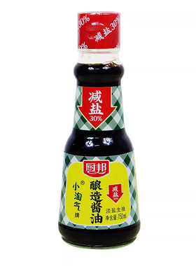 厨邦小淘气酿造酱油150ml厨房炒菜凉拌生抽调味小瓶家用淡盐减盐