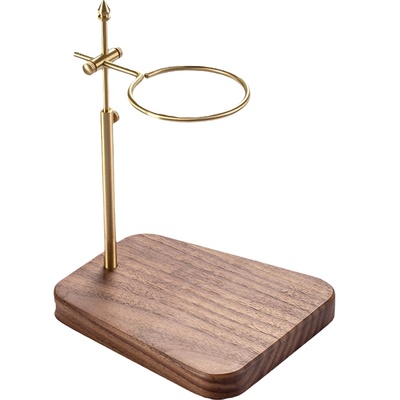 实木黄铜创意手冲咖啡支架