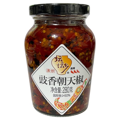 坛坛乡瓶装豉香朝天椒湖南特产