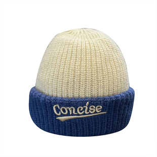 儿童帽子冬季韩系字母加厚保暖男童针织毛线帽秋冬双面宝宝套头帽