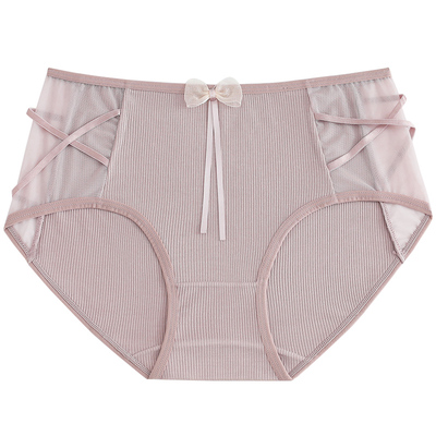 大码纯棉内裤女中腰性感无痕透气