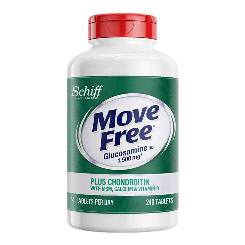 Move Free氨糖软骨素高钙绿瓶益节维骨力加钙关节灵240粒