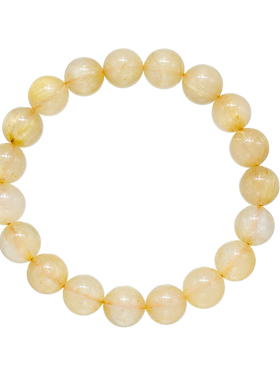 AHCHOO 招财天然黄水晶手串8A精品金发晶单圈钛晶转运珠能量手环