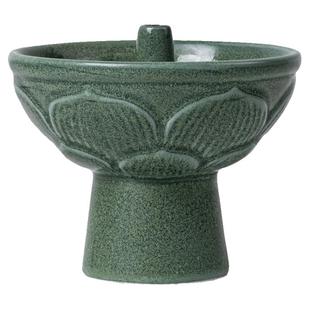 新中式陶瓷油灯供佛灯酥油灯底座灯盏家用佛前长明灯莲花烛台摆件