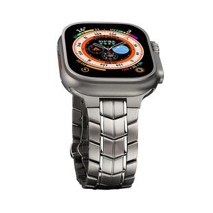 maenwvo纯钛苹果手表iwatch10表带变形金刚纪念设计款applewatchultra2表带钛金属原装49mm高级非合金钛表带