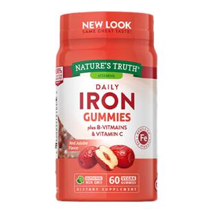 补铁补iron血贫缺铁血青少年富铁软糖铁元素补剂铁叶酸维生素b12