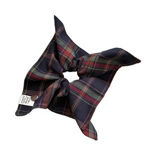 韩式学院风格纹方巾大肠发圈女款扎头头绳时尚头圈发绳低马尾发饰