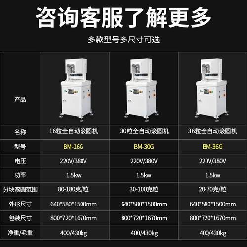 商用全自动面团分割滚圆机面包饼干蛋糕多功能剂子成型机烘焙机械