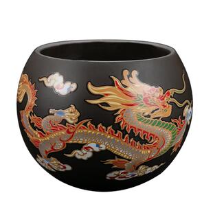 遇热水可变色紫砂功夫茶杯龙凤呈祥主人杯陶瓷茶具品茗杯茶盏家用