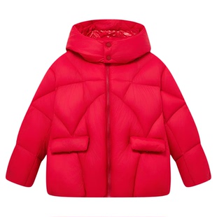 【新年】英氏女童红色羽绒服2025新款冬季儿童中小童时尚百搭外套