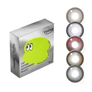 miomi米欧米美瞳日抛水滴黑茶初夏自然混血灰棕直径彩色隐形眼镜