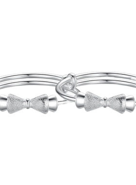 潮宏基童趣风光面银手镯