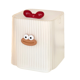 创意机器人桌面简约迷你垃圾桶按压弹盖双层收纳盒家用宿舍办公室