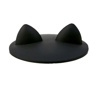 杯盖硅胶马克杯子配件可爱耳朵圆形防尘通用创意陶瓷玻璃水杯盖子