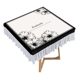 新款方桌桌布防水防滑正方形餐桌布轻奢高级感茶几罩套北欧方桌布