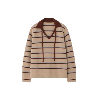时然【咖啡海岸】条纹针织衫