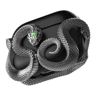 XKSU蝰蛇原创手工airpods4保护壳airpodspro3保护套苹果降噪蓝牙耳机airpods保护壳高级金属创意皮质硬壳男生