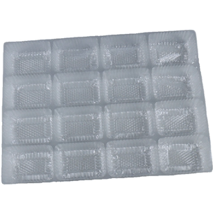 一次性透明猪脑花包装盒16格羊脑盒塑料内托装猪脑专用盒子16副装