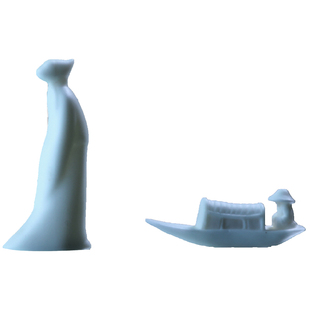 陶瓷迷你人物小船李白禅意微景观盆景鱼缸装饰配件家居造景小摆件