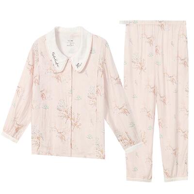 loveloc孕妇竹棉纱布家居月子服