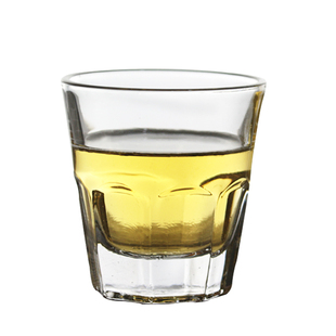 钢化玻璃啤酒杯加厚餐厅饭店茶水杯威士忌酒杯耐热耐摔八角杯套餐