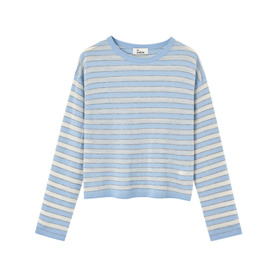 indicia标记秋新撞色条纹针织衫