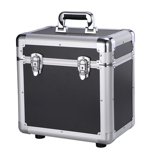 黑胶唱片收纳箱LP收藏箱 影碟胶片箱大盒子手提式储物整理金属箱