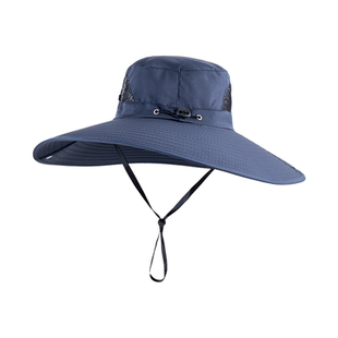 夏季遮阳帽防晒帽男女士户外登山钓鱼大檐遮脸防紫外线渔夫太阳帽