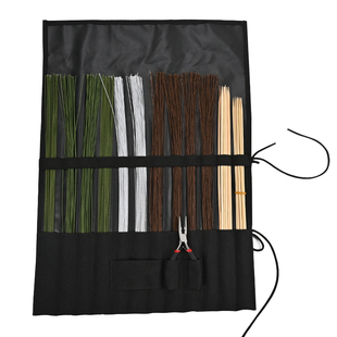 花艺铁丝纸包胶包细手工绿扎绑缠勾插花花束钩针钩织造型固定定型