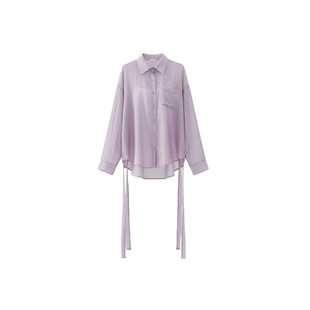 3539舞蹈服女紫色形体练功宽松长袖衬衫现代中国古典跳舞飘逸上衣