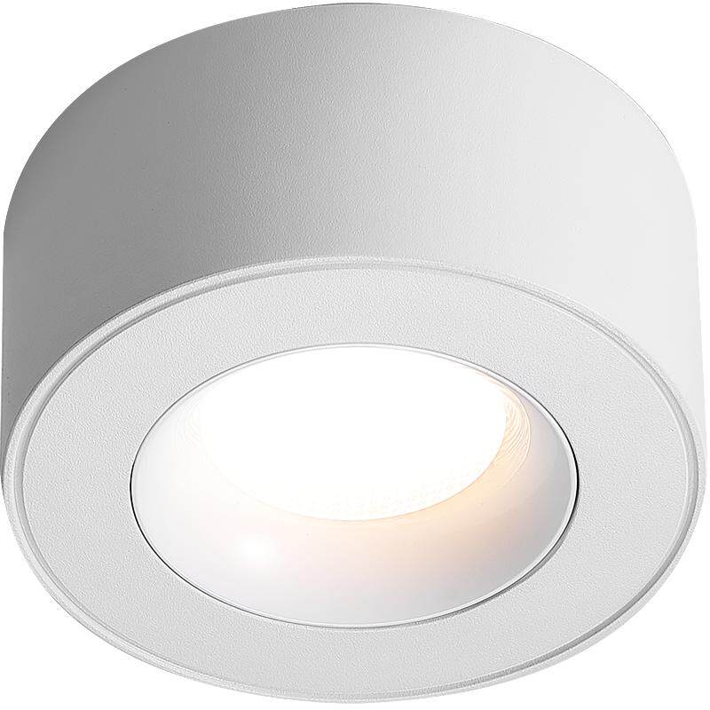 三尼 明装筒灯客厅卧室单头筒射灯超薄圆形现代简约全光谱led灯具