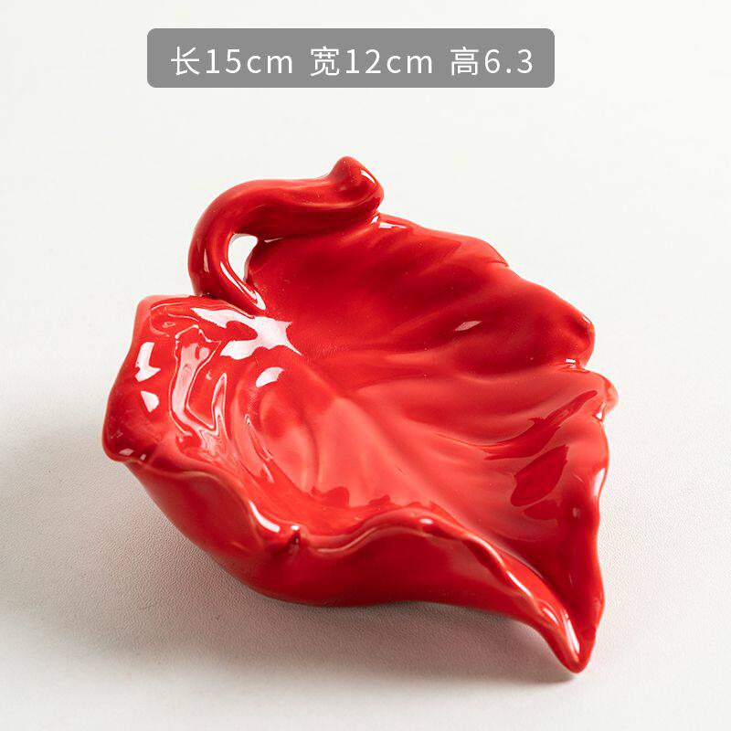 陶瓷网红肥皂盒新款沥水香皂盒结婚用品红色高档不积水家用卫生间