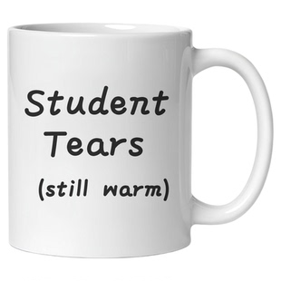 Student Tears still warm趁热喝了同学老师陶瓷马克杯水杯子礼物