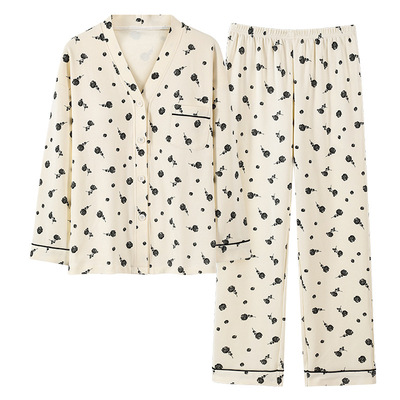 【带胸垫】A类抗菌100%纯棉睡衣