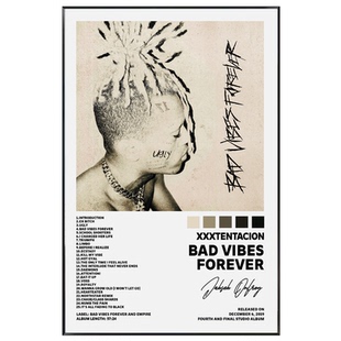 XXXTentacion 海报说唱嘻哈欧美墙贴图装饰挂画专辑封面宿舍寝室
