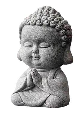 青砂石景观小佛像摆件园艺盆景鱼缸微景观造景如来茶宠装饰品摆设