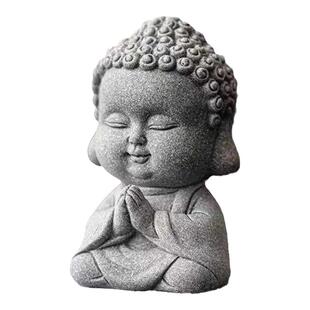 青砂石景观小佛像摆件园艺盆景鱼缸微景观造景如来茶宠装饰品摆设