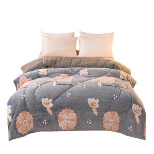 羊羔绒加厚被子冬被双面毛绒单人学生宿舍盖被双人棉被褥太空被芯