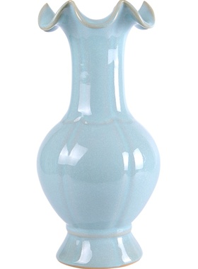 仿古汝窑工艺品陶瓷花瓶客厅摆件