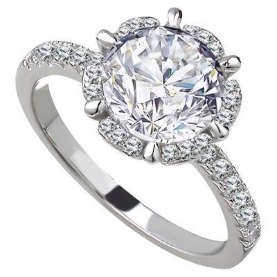 小红书同款雪花仿真钻戒结婚求婚