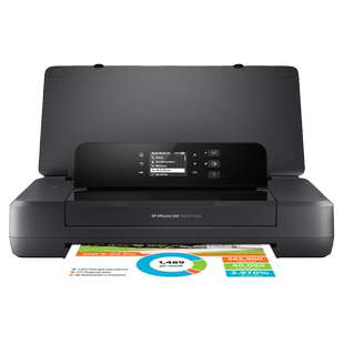HP惠普officeJet 200移动便携式打印机A4彩色喷墨打印机小型迷你无线WIFI家用移动办公商用打印机OJ200 OJ258